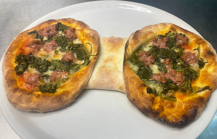 OPEN Calzone Sausage and broccoli